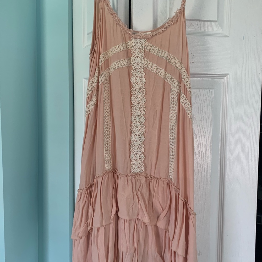 Pink flowy dress